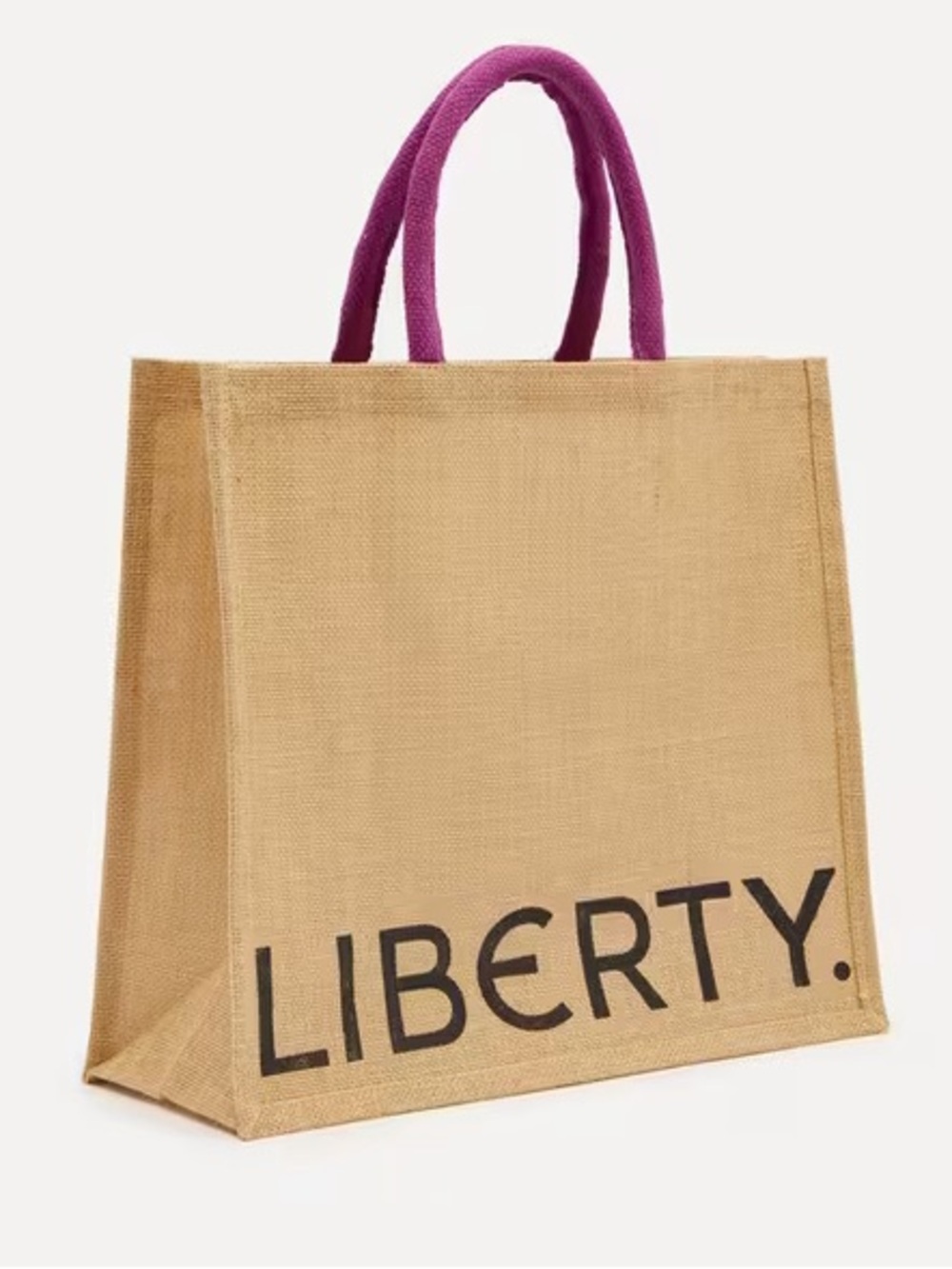 NWOT Liberty London Women’s Liberty Building Jute Tote Bag. - Picture 3 of 8